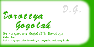 dorottya gogolak business card